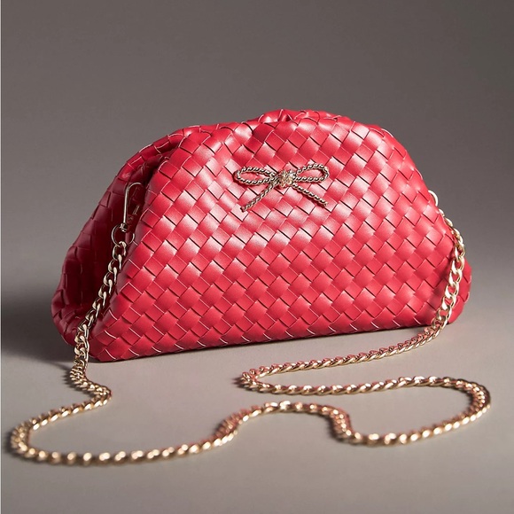 Anthropologie THE FRANKIE MINI CLUTCH: WOVEN BOW EDITION Style No. 94008810 - Picture 1 of 4
